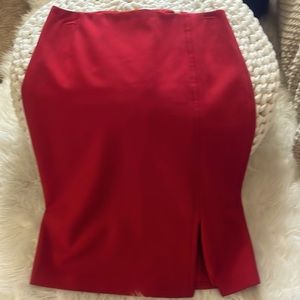 WHPM, size 2, red pencil skirt